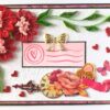 Red Quilled Corner Flowers Love Greeting Card image Red Quilled Corner Flowers Love Greeting Card image
