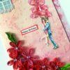 Red Quilled Flowers Birthday Greeting Card image