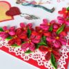 Red and Pink Quilled Corner Love Greeting Card image