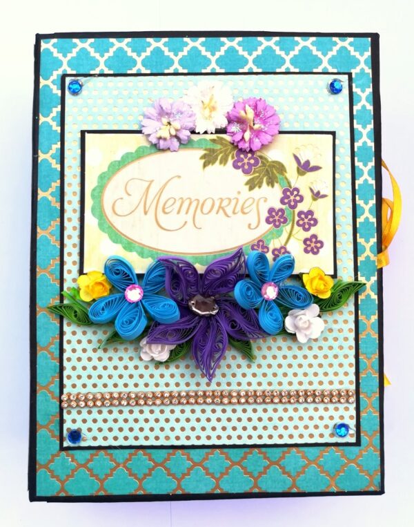 Sparkling Aqua Themed Scrapbook Album image