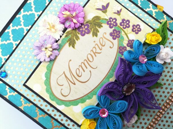 Sparkling Aqua Themed Scrapbook Album image