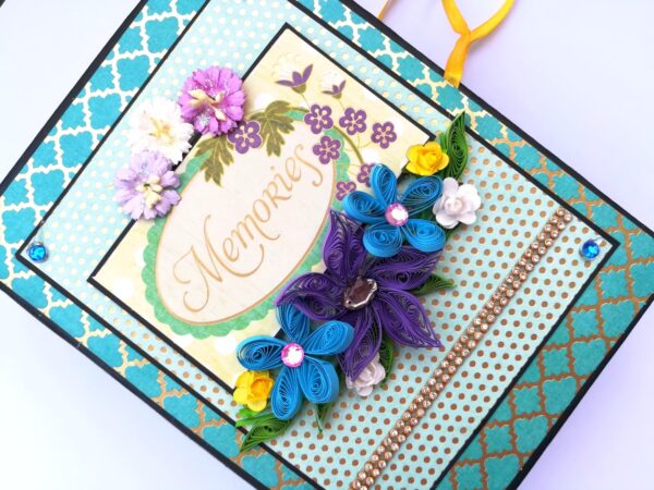 Sparkling Aqua Themed Scrapbook Album image