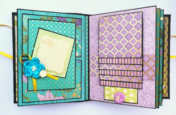 Sparkling Aqua Themed Scrapbook Album image