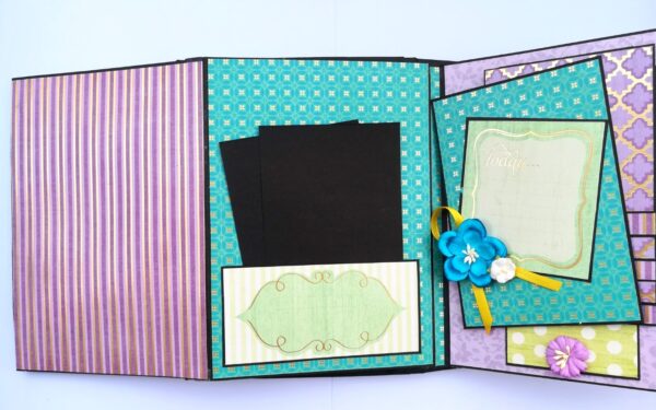 Sparkling Aqua Themed Scrapbook Album image