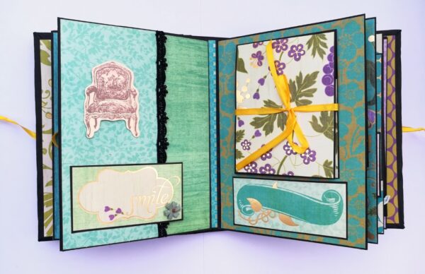 Sparkling Aqua Themed Scrapbook Album image