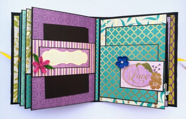 Sparkling Aqua Themed Scrapbook Album image