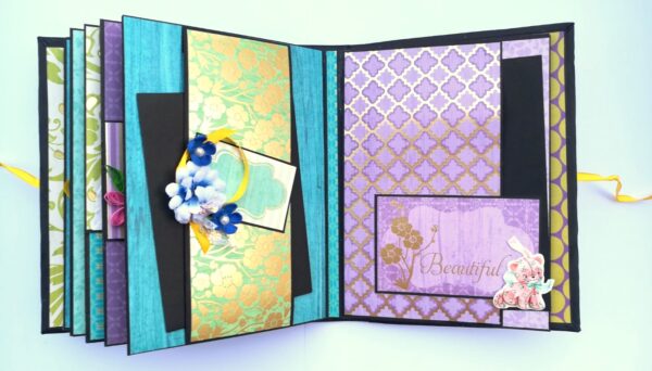 Sparkling Aqua Themed Scrapbook Album image