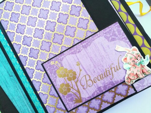 Sparkling Aqua Themed Scrapbook Album image