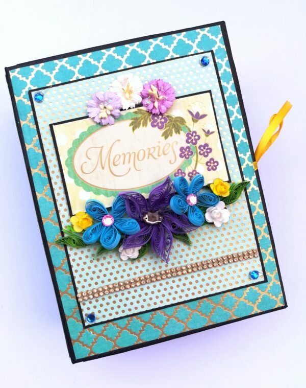 Sparkling Aqua Themed Scrapbook Album image