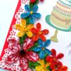 Multicolor Quilled Corner Anniversary Or Birthday Card image