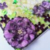 Sparkling Purple Handmade Flowers Greeting Card image