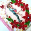 Red Themed Quilled Flowers Greeting Card image