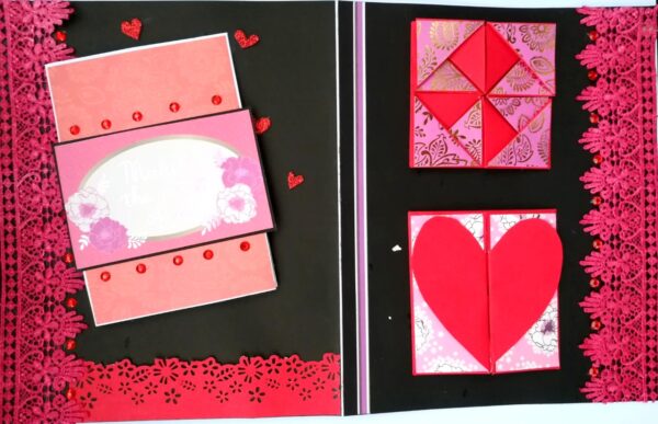 Too Much Love Sweetheart mini scrapbook card image
