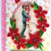 Red Themed Quilled Flowers Greeting Card image