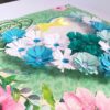 White and Blue Quilled Flowers in Heart Greeting Card image
