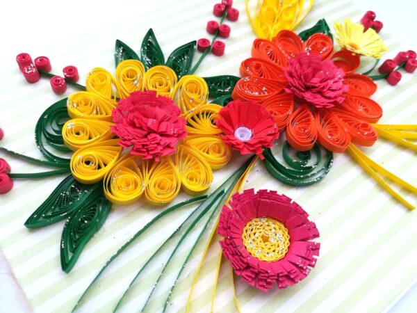 Yellow and Orange Quilled Greeting Card image