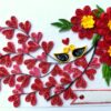Quilled Love Tree With Birds Greeting Card image
