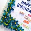 Blue Quilled Corner Flowers Birthday Greeting card image