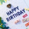 Blue Quilled Corner Flowers Birthday Greeting card image