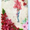 Quilled Red Flowers Corner Couple Card image
