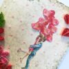 Quilled Red Flowers Corner Couple Card image