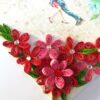 Quilled Red Flowers Corner Couple Card image