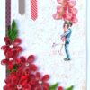 Quilled Red Flowers Corner Couple Card image Quilled Red Flowers Corner Couple Card image