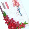 Quilled Red Flowers Corner Couple Card image Quilled Red Flowers Corner Couple Card image