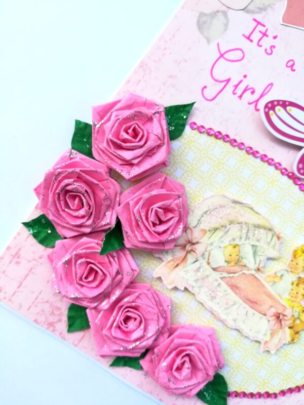 Baby Girl Handmade Greeting Card image