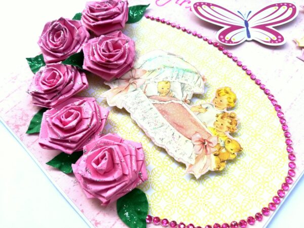 Baby Girl Handmade Greeting Card image