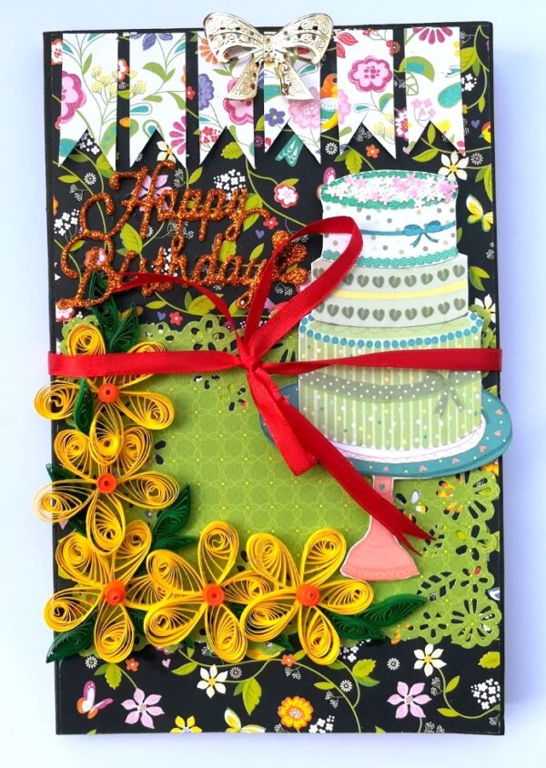 Sparkling Birthday Card/ Mini Scrapbook Gift - D2 image