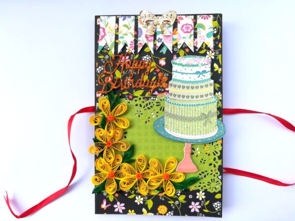 Sparkling Birthday Card/ Mini Scrapbook Gift - D2 image