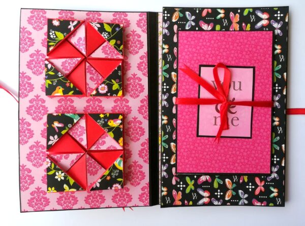 Love Mini 3 fold Scrapbook / Mini Scrapbook Greeting Card image
