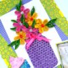 Green Themed Sparkling Flower vase Greeting card image Green Themed Sparkling Flower vase Greeting card image