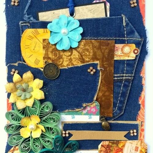 Denim Style Handmade Greeting Card image
