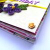 Sparkling Purple Quilled Mini Zigzag Scrapbook - D1 image