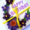 Sparkling Purple Quilled Mini Zigzag Scrapbook - D1 image
