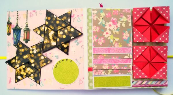 Sparkling Purple Quilled Mini Zigzag Scrapbook - D1 image