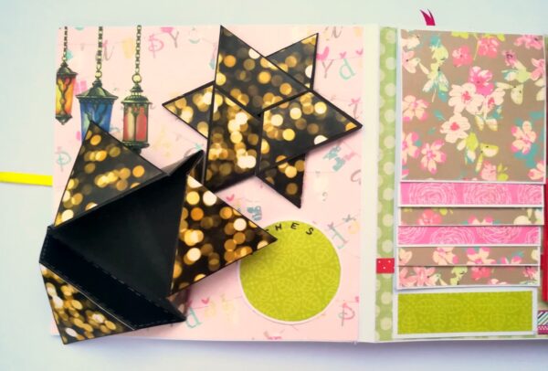 Sparkling Purple Quilled Mini Zigzag Scrapbook - D1 image