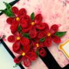 Quilled Red Flowers Love Scrapbook -D2 image