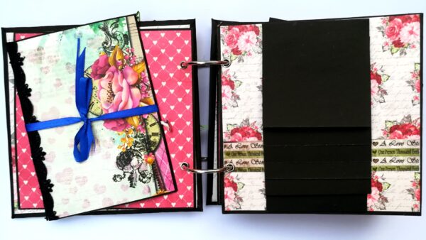 Quilled Red Flowers Love Scrapbook -D2 image