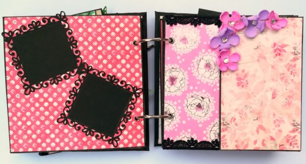 Quilled Red Flowers Love Scrapbook -D2 image