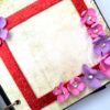 Quilled Red Flowers Love Scrapbook -D2 image