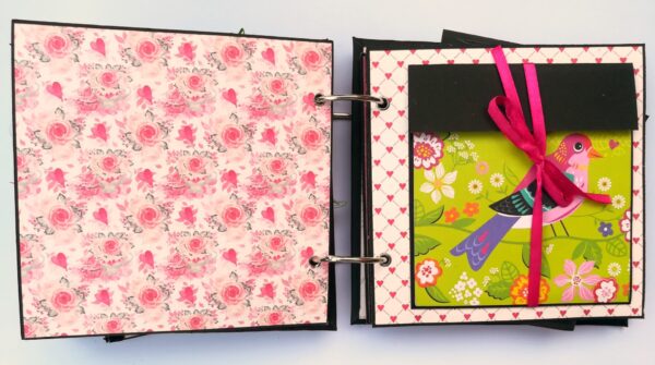 Quilled Red Flowers Love Scrapbook -D2 image