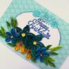Blue Quilled Flowers Birthday Greeting card - D1 image