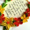Yellow and Orange Quilled Corner Birthday Card image Yellow and Orange Quilled Corner Birthday Card image