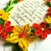 Yellow and Orange Quilled Corner Birthday Card image Yellow and Orange Quilled Corner Birthday Card image