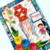 Sparkling Handmade Quilled Diwali Greeting Card D5 image Sparkling Handmade Quilled Diwali Greeting Card D5 image
