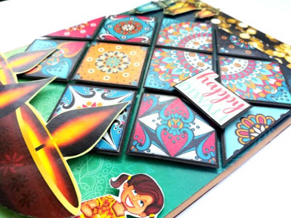 Sparkling Handmade Diwali Greeting Card D2 image