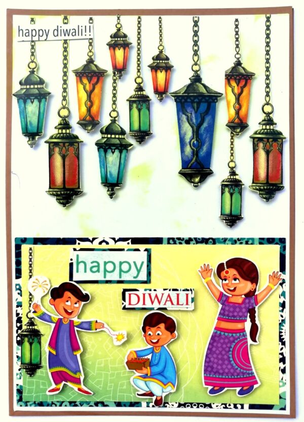 Sparkling Handmade Diwali Greeting Card D4 image